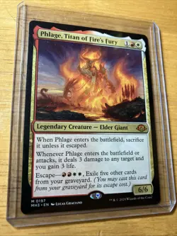 MAGIC THE GATHERING PHLAGE, TITAN OF FIRE'S FURY-LEGENDARY CREATURE-Regular#197 - Image 1