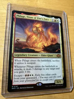 MAGIC THE GATHERING PHLAGE, TITAN OF FIRE'S FURY-LEGENDARY CREATURE-Regular#197 - Image 2