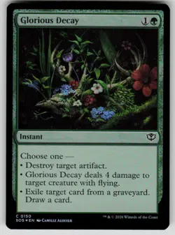 Glorious Decay Foil Common Secrets of Strixhaven 150 MTG Near Mint 2026 - Image 1