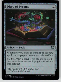 Diary of Dreams Foil Uncommon Secrets of Strixhaven 248 MTG Near Mint 2026 - Image 1