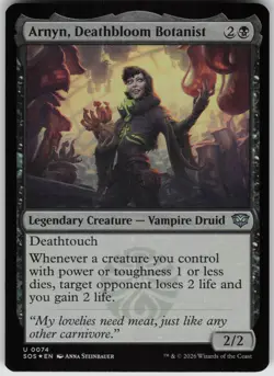 MTG Arnyn, Deathbloom Botanist Foil NM Secrets of Strixhaven Magic 74 - Image 1