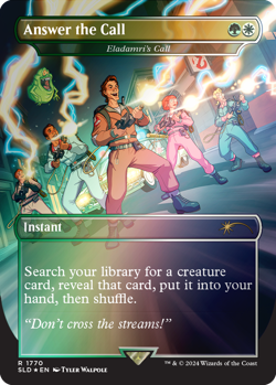 MTG Eladamri's Call 1770 Rare Foil Borderless Secret Lair Drop Ghostbusters - Image 1