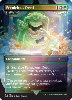 MTG Pernicious Deed 1777 Rare Foil Borderless Secret Lair Ghostbusters - Image 1