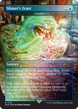 MTG Windfall 1775 Rare Foil Borderless Secret Lair Drop Ghostbusters - Image 1