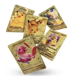 55Pcs Pokemon Card Foil GOLD PACK CARDS TCG GX Vmax GX Card Charizard christmas - Image 2