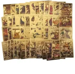 55Pcs Pokemon Card Foil GOLD PACK CARDS TCG GX Vmax GX Card Charizard christmas - Image 3