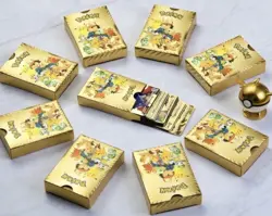 55Pcs Pokemon Card Foil GOLD PACK CARDS TCG GX Vmax GX Card Charizard christmas - Image 4