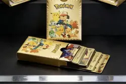 55Pcs Pokemon Card Foil GOLD PACK CARDS TCG GX Vmax GX Card Charizard christmas - Image 5