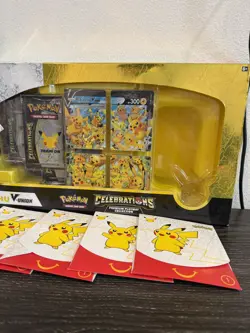 Pokemon Celebrations Pikachu V‑Union Premium Playmat Collection bonus 5 packs - Image 2