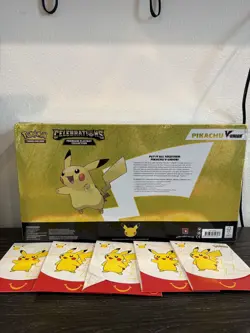Pokemon Celebrations Pikachu V‑Union Premium Playmat Collection bonus 5 packs - Image 4