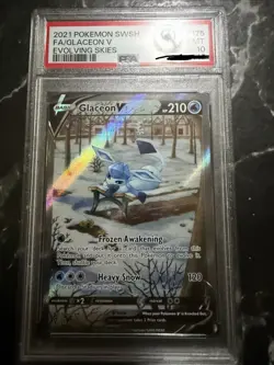 Glaceon V 175/203 SWSH07 Evolving Skies Full Art Holo 2021 PSA 10 - Image 1