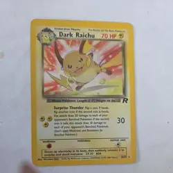 Vintage WOTC Pokemon TCG | Dark Raichu 83/82 | Team Rocket Holo Rare Card LP - Image 2