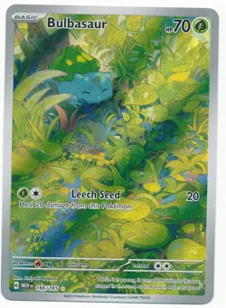 2023 POKEMON SCARLET & VIOLET 151 ILLUSTRATION RARE BULBASAUR #166/165 MINT - Image 1