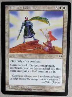 Jabari's Influence - Mirage (MIR) - Rare - NM - Magic the Gathering - MTG - Image 1