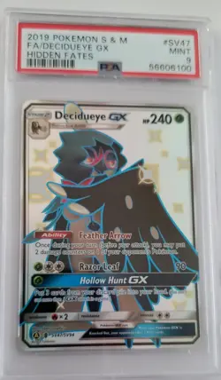 Decidueye GX #SV47 [Full Art PSA 9 MINT] 2019 Pokemon Hidden Fates - Image 1