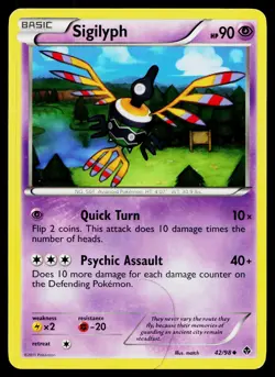 Sigilyph 42/98 Uncommon Emerging Powers Pokemon Lightly Played - Image 1