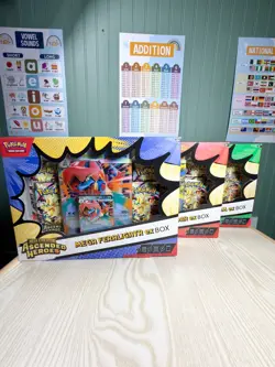 Pokemon Ascended Heroes Set Mega Ex Boxes Feraligatr Meganium Emboar damage box - Image 1