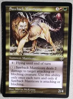 Sawback Manticore - Mirage (MIR) - Rare - NM - Magic the Gathering - MTG - Image 1