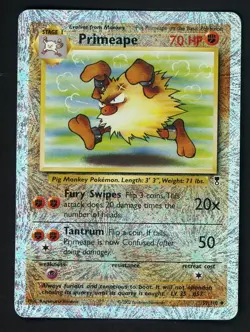 2002 Pokemon Legendary Collection #59 Primeape Reverse Holo Foil - Image 1
