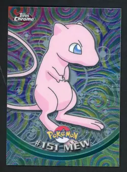 2000 Topps Chrome Pokemon TV Animation Foil #151 Mew - Image 1