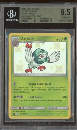 2019 Pokemon Hidden Fates #SV3 Malamar Shiny Vault BGS 9.5 Gem mint - Image 1