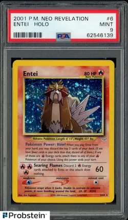 2001 Pokemon Neo Revelation #6 Entei Holo PSA 9 MINT - Image 1