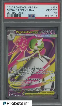 2025 Pokemon MEG EN #159 Mega Gardevoir ex Ultra Rare PSA 10 GEM MINT - Image 1