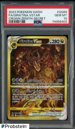2023 Pokemon SWSH Crown Zenith Secret #GG69 FA Giratina VSTAR PSA 10 GEM MINT - Image 1