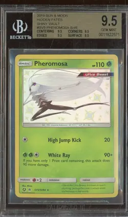 2019 Pokemon Hidden Fates #SV5 Pheromosa Shiny Vault BGS 9.5 GEM MINT - Image 1