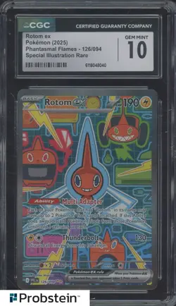2025 Pokemon PFL EN Special Illustration Rare #126 Rotom ex CGC 10 GEM MINT - Image 1