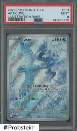 2025 Pokemon JTG EN #161 Articuno Illustration Rare PSA 9 MINT - Image 1