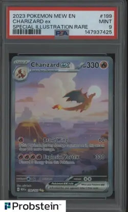 2023 Pokemon MEW EN Special Illustration Rare #199 Charizard ex PSA 9 MINT - Image 1