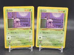 (2) Grimer 48/62 Fossil Pokemon TCG LP - Image 1