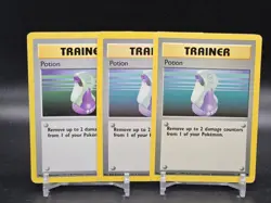 (3) Potion 94/102 Common Base Set Unlimited Pokemon Lightly Played - Image 1