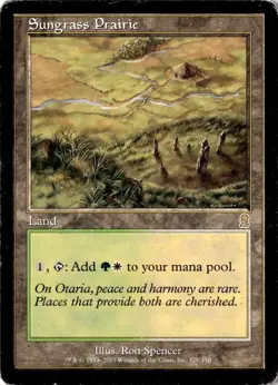 Sungrass Prairie Odyssey Regular MP Land Green White Magic MTG 328/350 Rare - Image 1