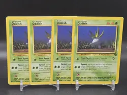 (4) Vintage Pokemon Oddish Jungle Base Set 58/64 Non Holo WOTC - Image 1
