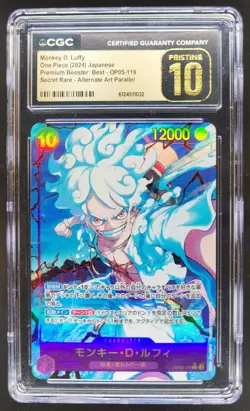 2024 ONE PIECE JP MONKEY D. LUFFY SECERT RARE ALT OP05-119 CGC 10 PRISTINE B PT - Image 1
