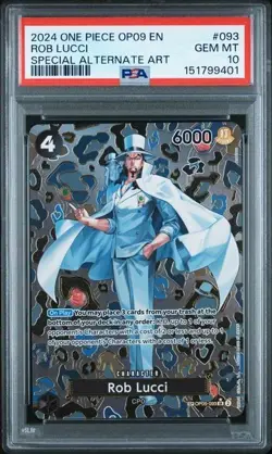 ONE PIECE ROB LUCCI 2024 OP09-EMPERORS IN THE NEW WORLD #093 PSA 10 - Image 1