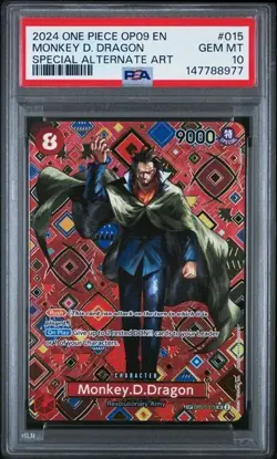 ONE PIECE MONKEY D. DRAGON 2024 OP09-EMPERORS IN THE NEW WORLD #015 PSA 10 - Image 1