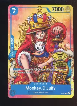 Monkey.D.Luffy (2nd Anniversary Stamped) P-043 One Piece Promo Non Foil - Image 1