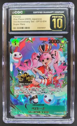 2025 ONE PIECE JP PERONA SUPER RARE OP12-034 CGC 10 PRISTINE B PT - Image 1