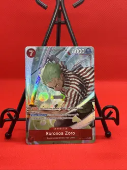 Roronoa Zoro OP14-015 Rare Alternate Art Th Azure Sea's Seven One Piece TCG Foil - Image 1