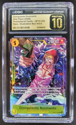2026 ONE PIECE DONQUIXOTE ROSINANTE RARE PROMO OP12-108 CGC 10 PRISTINE B PT - Image 1