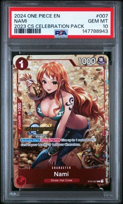 ONE PIECE NAMI 2024 CHAMPIONSHIP 2023 CELEBRATION PACK #007 PSA 10 - Image 1