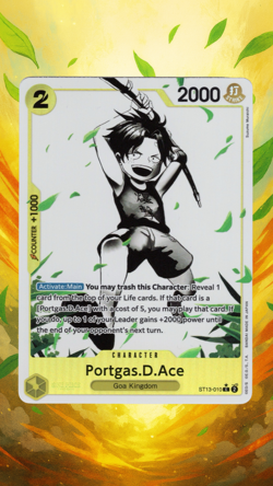 One Piece Ultra Deck ST13-010 Portgas D. Ace | Parallel | Three Bros | Near Mint - Image 1