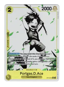 One Piece Ultra Deck ST13-010 Portgas D. Ace | Parallel | Three Bros | Near Mint - Image 2