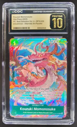 2025 ONE PIECE KOUZUKI MOMONOSUKE ALT ART OP10-028 CGC 10 PRISTINE B PT - Image 1