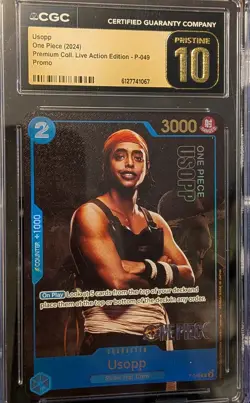 CGC Pristine 10 Usopp Premium Coll. Live Action EditionEnglish P-049 Promo 2024 - Image 1