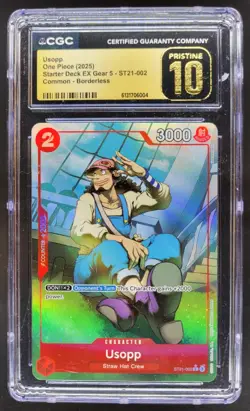 2025 ONE PIECE USOPP BORDERLESS ST21-002 CGC 10 PRISTINE B PT - Image 1