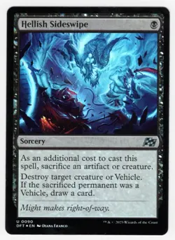 MTG Aetherdrift *FOIL* U Hellish Sideswipe #0090 - Image 1
